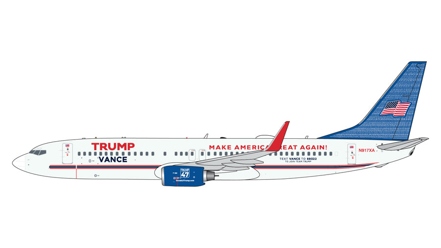 Preorder 1:400 Trump-Vance Campaign B737-800 Gemini Jets