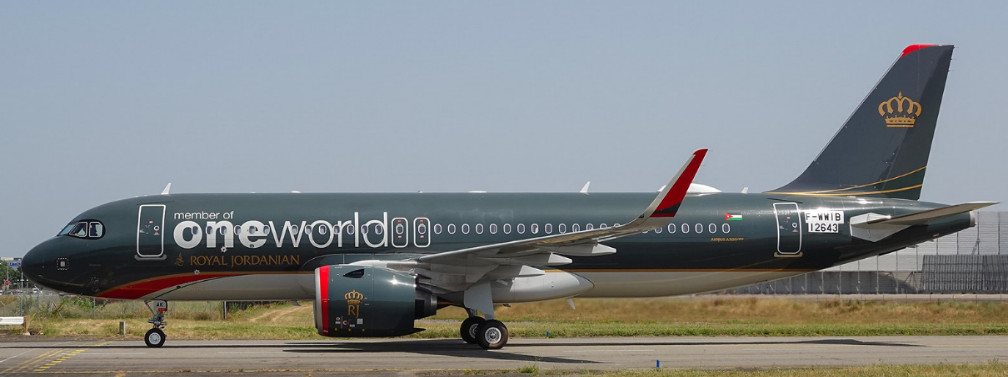 Pre-order 1:400 Royal Jordanian A320neo “Oneworld” JC Wings