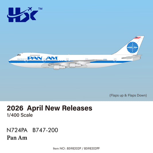Pre-order 1:400 Pan Am B747-200 “Clipper Fairwind” HX Models Flaps Down*