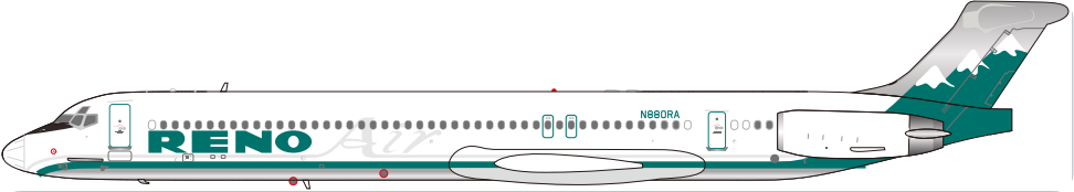 Pre-order 1:200 Reno Air MD-83 N880RA JX Models