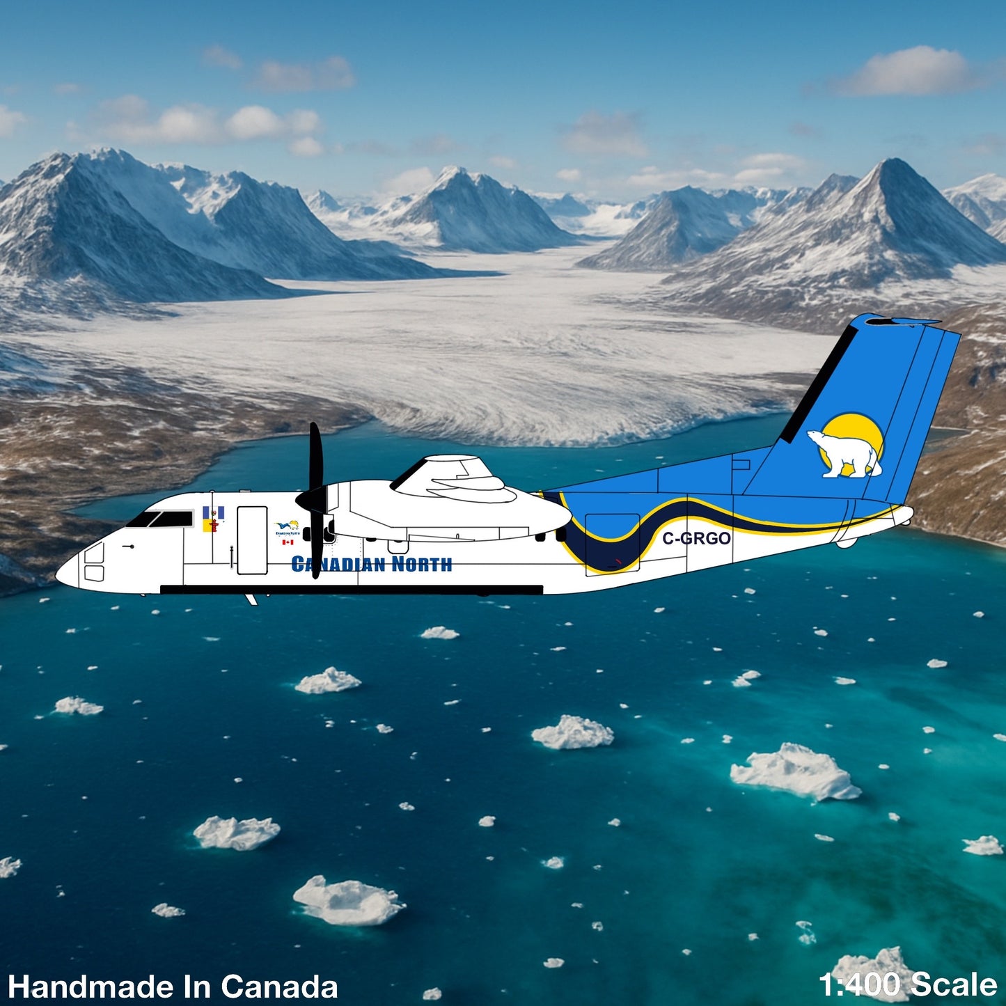Pre-order* 1:400 Canadian North Dash 8 Q100 C-GRGO 3D Design Deck