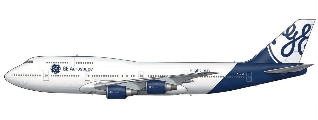 Pre-order 1:400 General Electric B747-400 “Test Flight” JC Wings