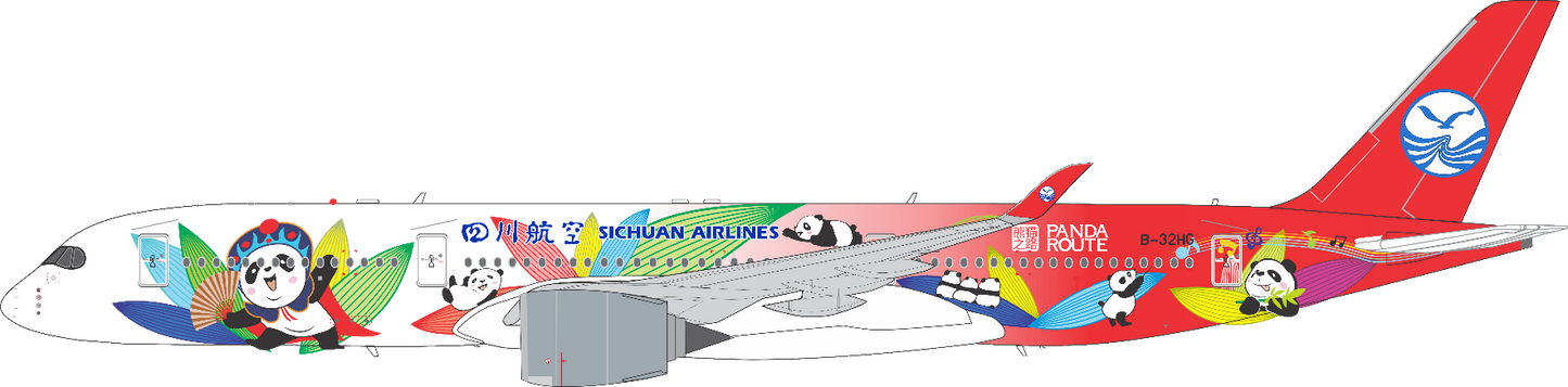 Pre-order 1:400 Sichuan Airlines A350-941 detachable gear Aviation 400