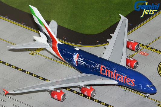 Preorder 1:400 Emirates A380-800 “NBA” Restock* Gemini Jets