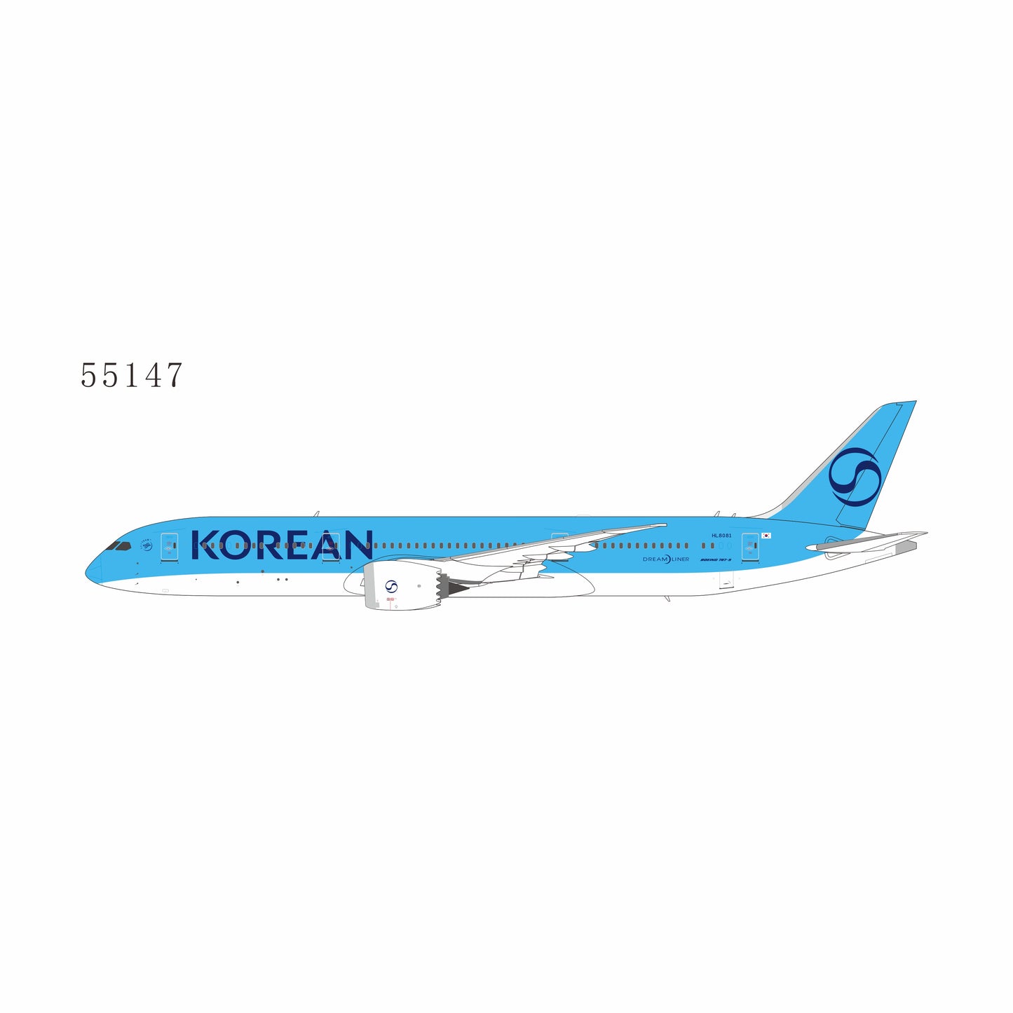 Preorder 1:400 Korean Air B787-9 Dreamliner NG Models