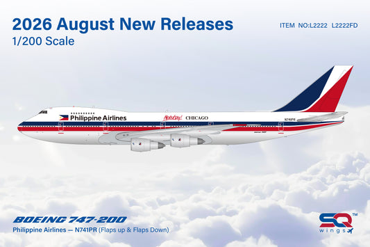 Pre-order 1:200 Philippines Airlines B747-200 SQ Wings Flaps Down*