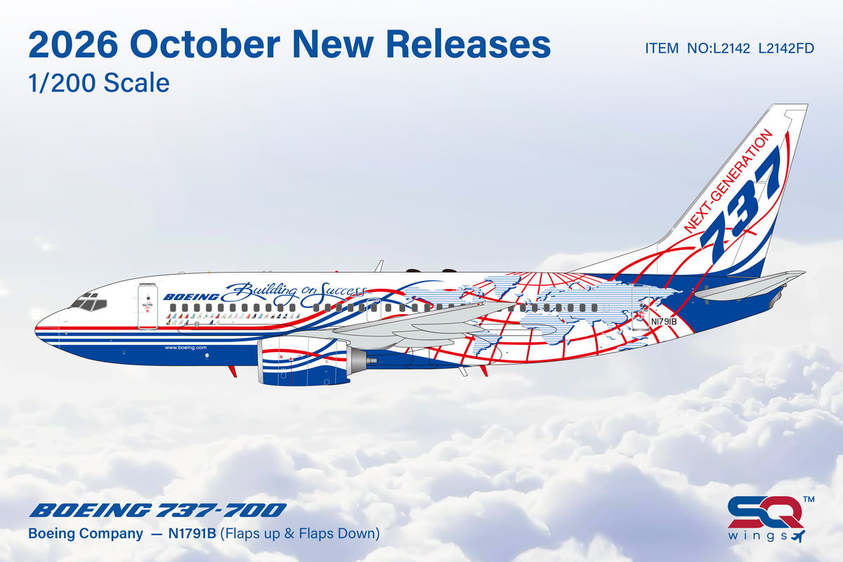 Pre-order 1:200 The Boeing Company B737-800 SQ Wings
