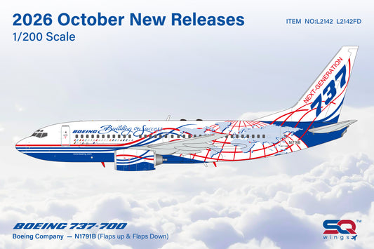 Pre-order 1:200 The Boeing Company B737-800 SQ Wings