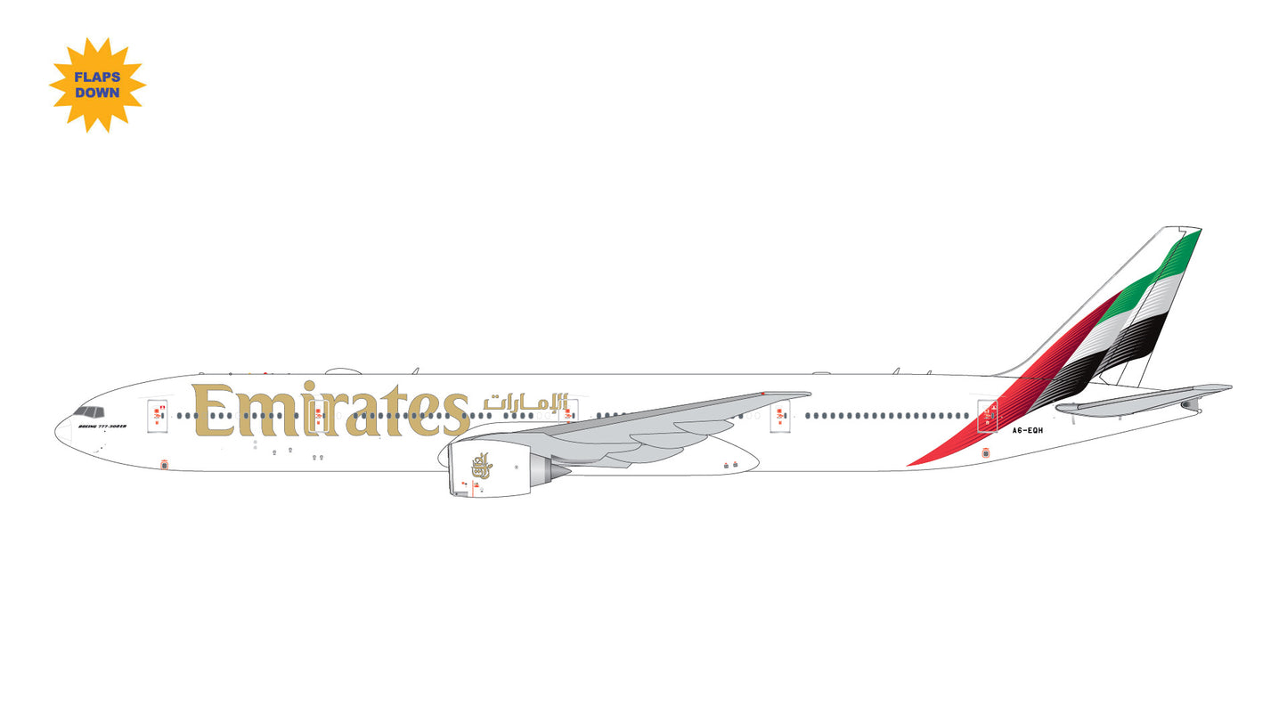 Preorder 1:400 Emirates B777-300ER Flaps Down* Gemini Jets