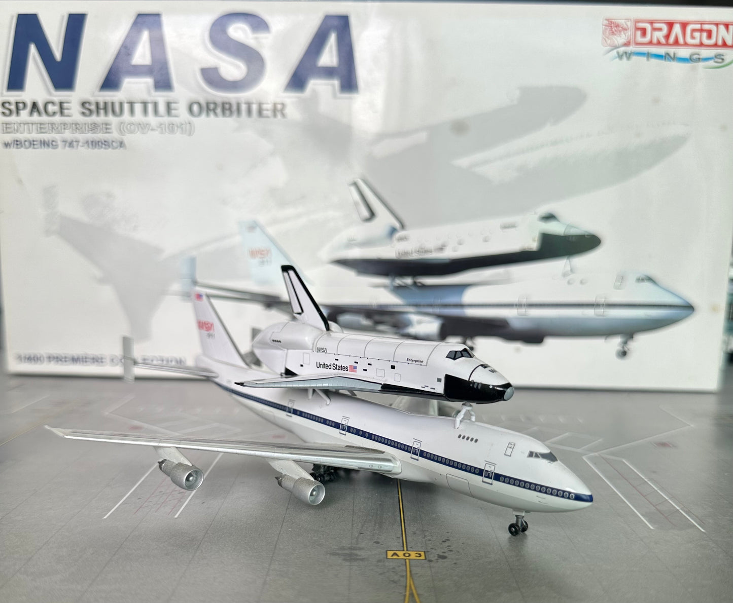 1:400 NASA Space Shuttle Orbitor Enterprise & B747-100SCA Twin Pack Dragon Wings
