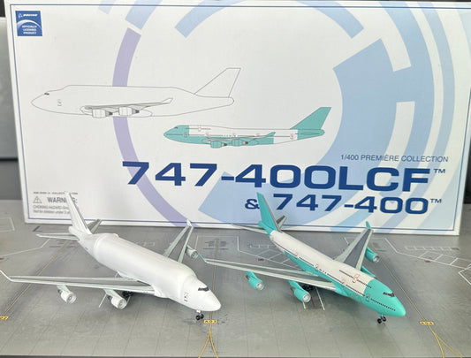 1:400 Boeing Cororation B747-400LCF & B747-400 Twin Pack Dragon Wings
