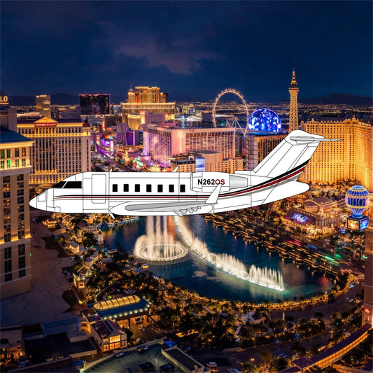 Pre-order* 1:400 NetJets Challenger 650 N262QS 3D Design Deck