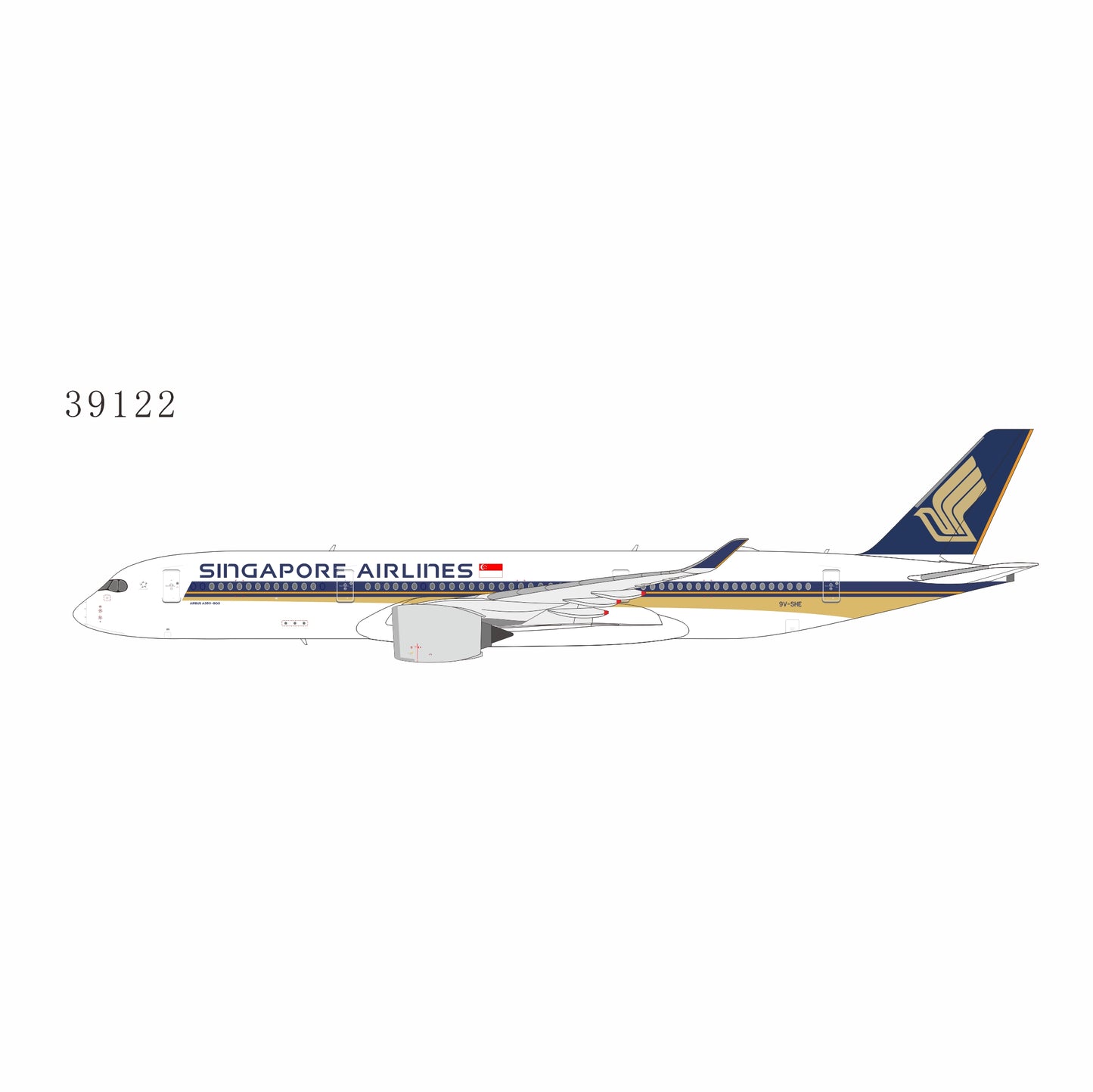 Preorder 1:400 Singapore Airlines A350-900 9V-SHE NG Models