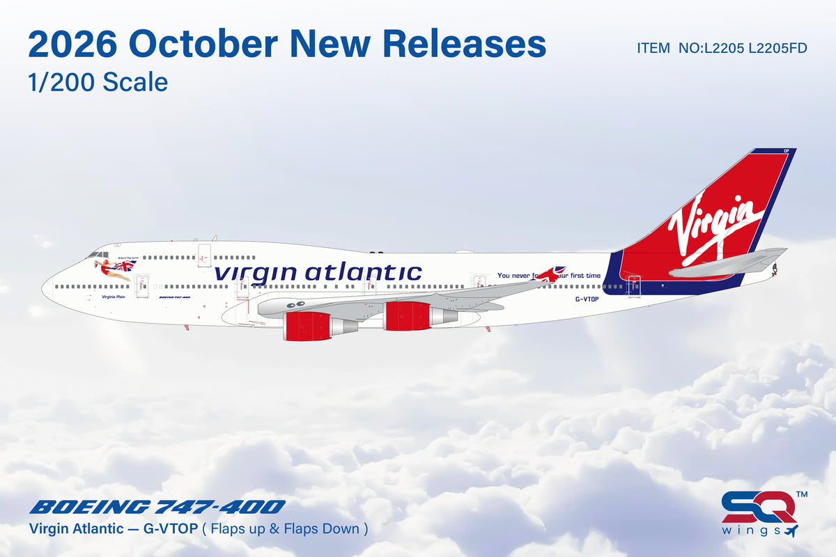 Pre-order 1:200 Virgin Atlantic B747-400 SQ Wings