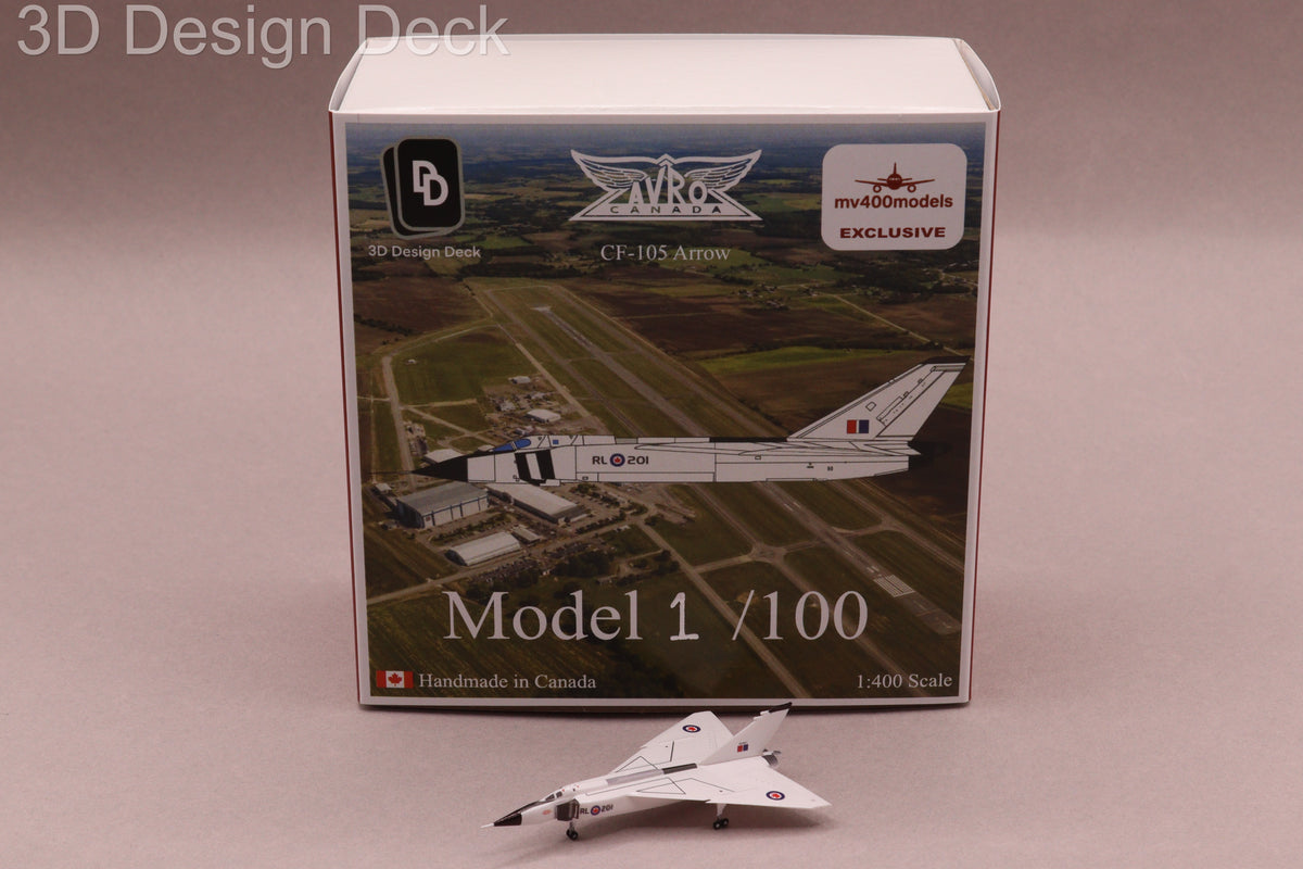 1:400 RCAF Avro Canada CF-105 Arrow “MK-1 RL-201” “First Flight” 3D Design Deck