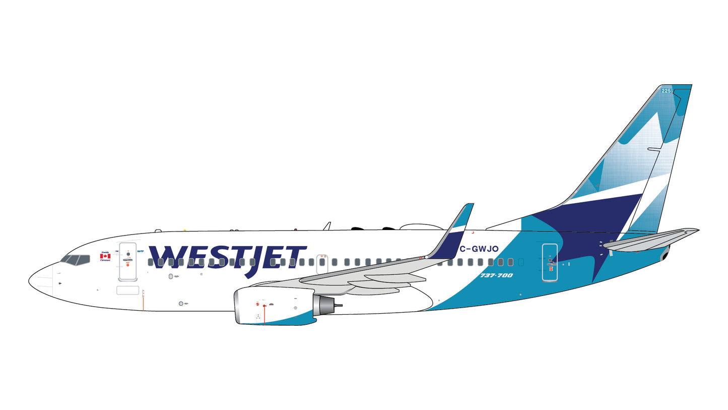Preorder 1:400 WestJet B737-700W C-GWJO Gemini Jets