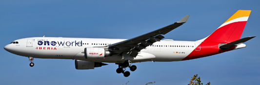 Pre-order 1:400 Iberia A330-200 “Oneworld” JC Wings