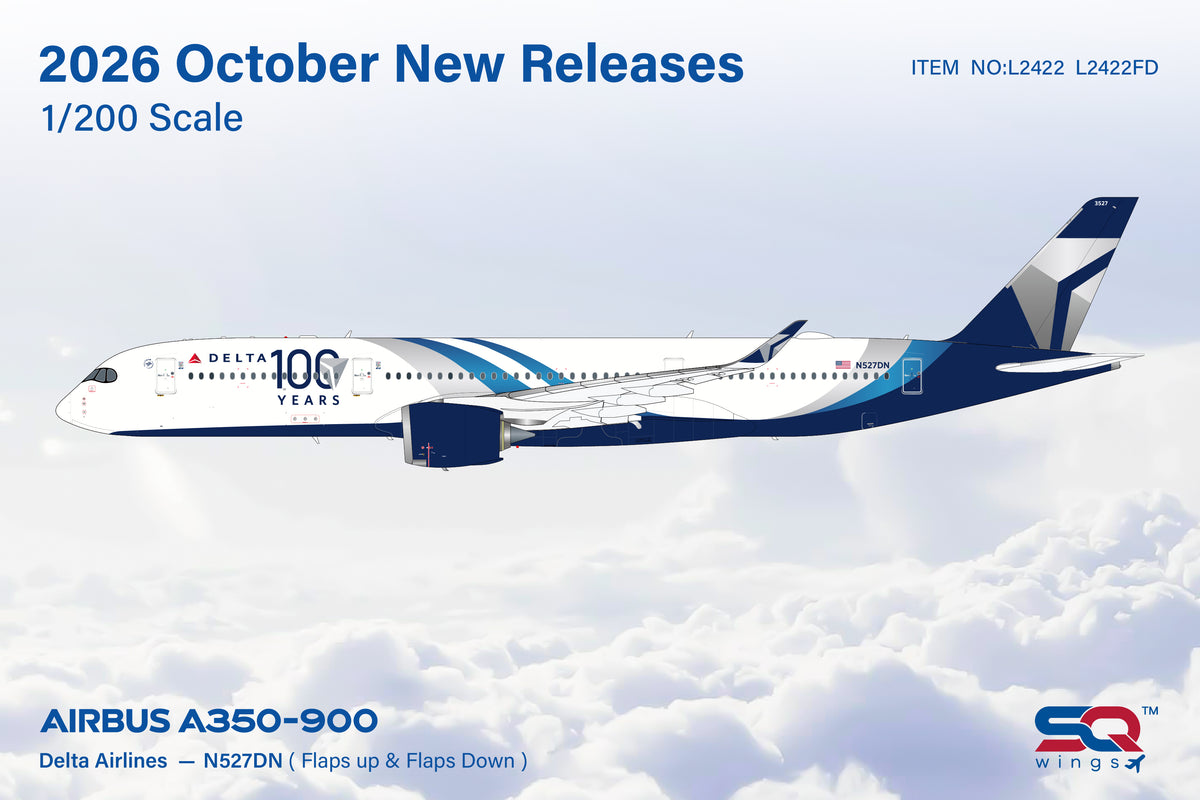 Pre-order 1:200 Delta Air Lines A350-900 “100 Years”  SQ Wings
