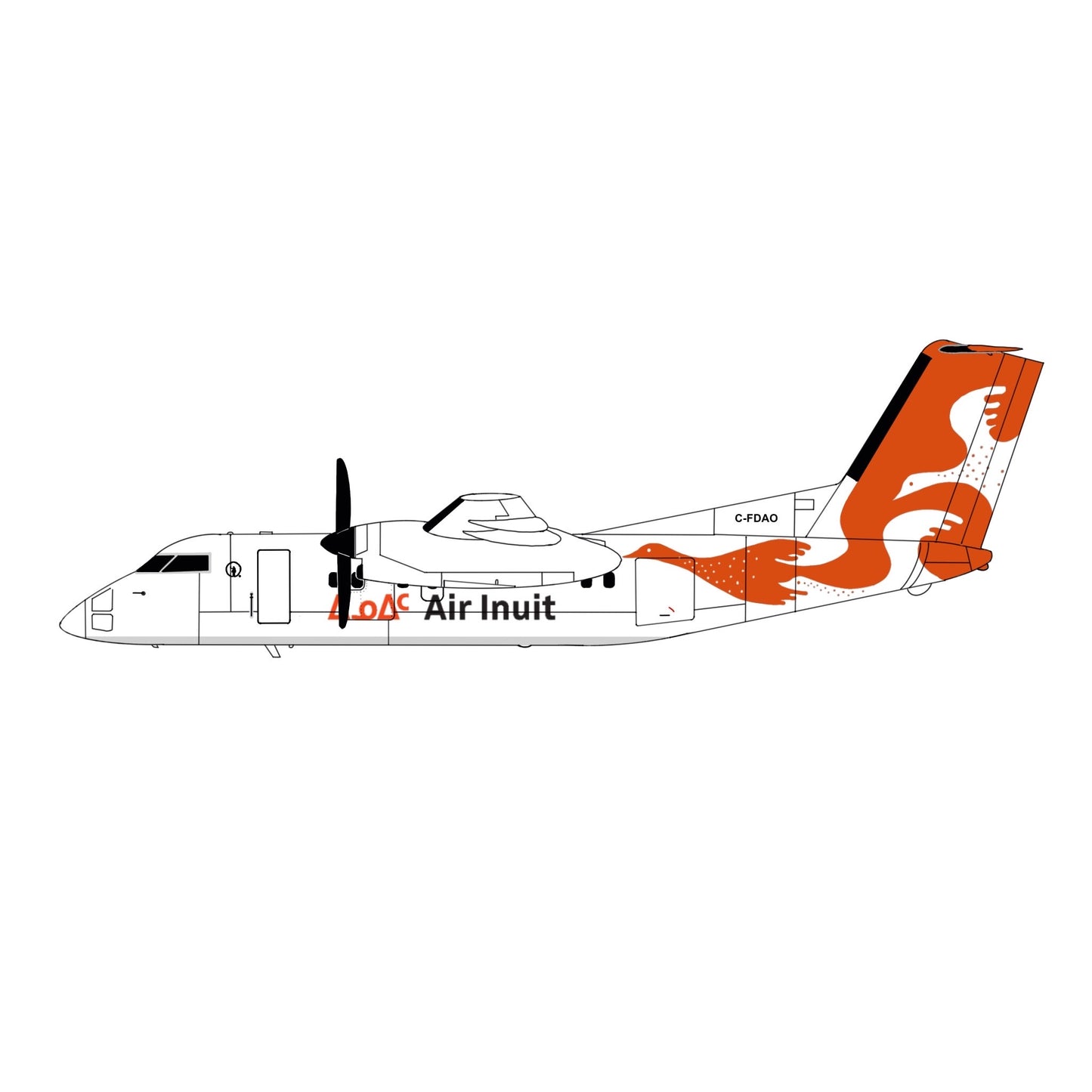 Pre-order* 1:400 Air Inuit Dash 8 Q100 3D Design Deck