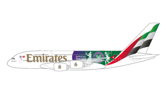 Preorder 1:400 Emirates A380-800 "Wimbledon - Official Partner" livery Gemini Jets