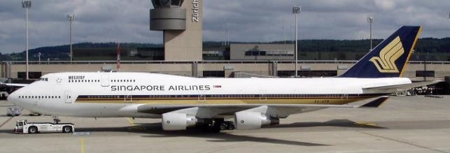 Pre-order 1:400 Singapore Airlines B747-400 ”Megatop” JC Wings