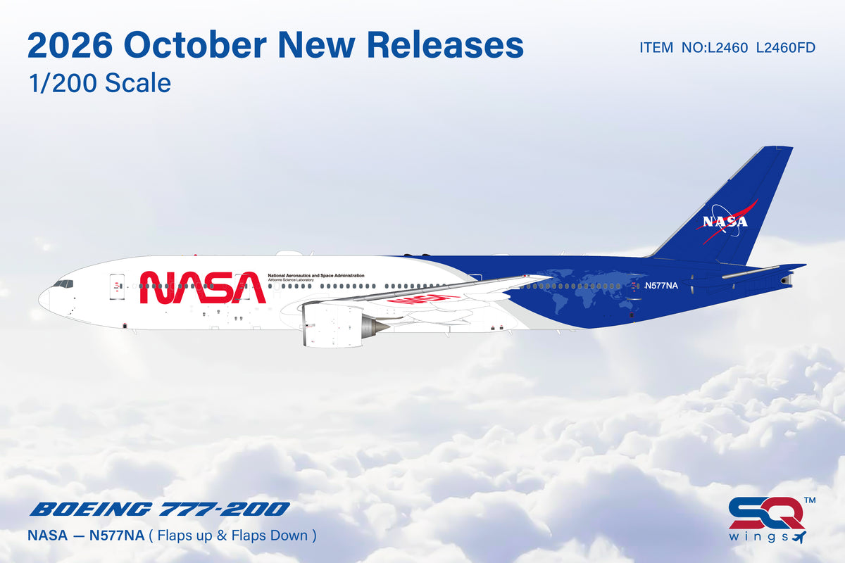 Pre-order 1:200 NASA B777-200 SQ Wings