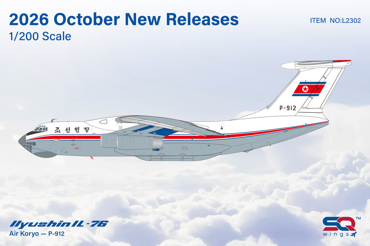 Pre-order 1:200 Air Koryo IL-76 P-912 SQ Wings