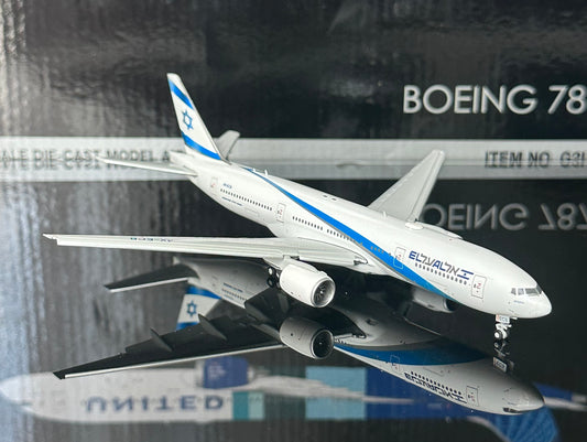 1:400 EL AL Israel Airline B777-200ER Flaps Down* Gemini Jets