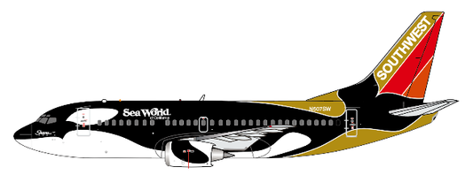 Pre-order 1:400 Southwest Airlines B737-500 “Seaworld of California” JC Wings FUTURE RELEASE