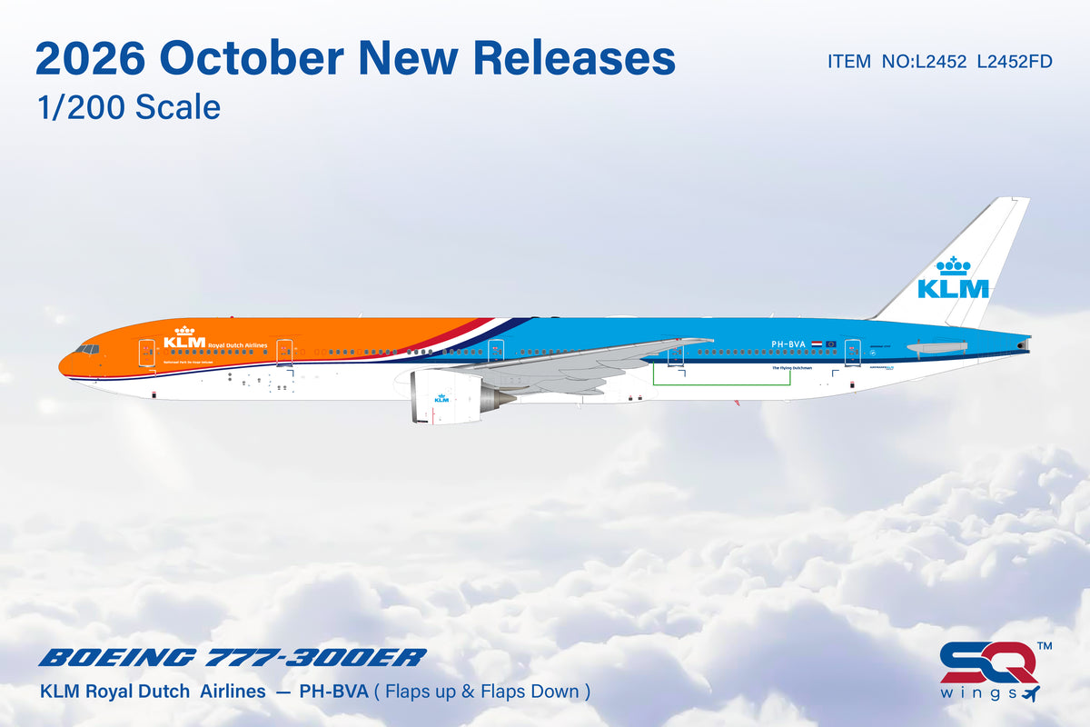 Pre-order 1:200 KLM Royal Dutch Airlines B777-300ER SQ Wings