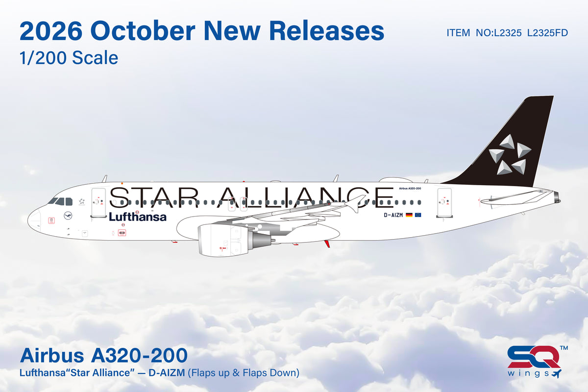 Pre-order 1:200 Lufthansa A320-200 “Star Alliance” SQ Wings