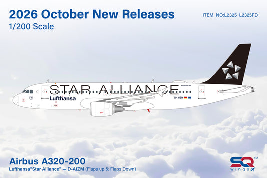 Pre-order 1:200 Lufthansa A320-200 “Star Alliance” SQ Wings