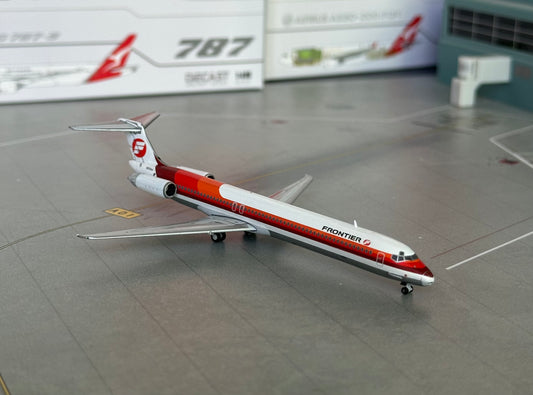 1:400 Frontier Airlines MD-80 “Saul Bass Orange and Red” Gemini Jets