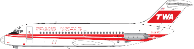Pre-order 1:400 Trans World Airlines DC-9-15 N1067T V1:400 Models