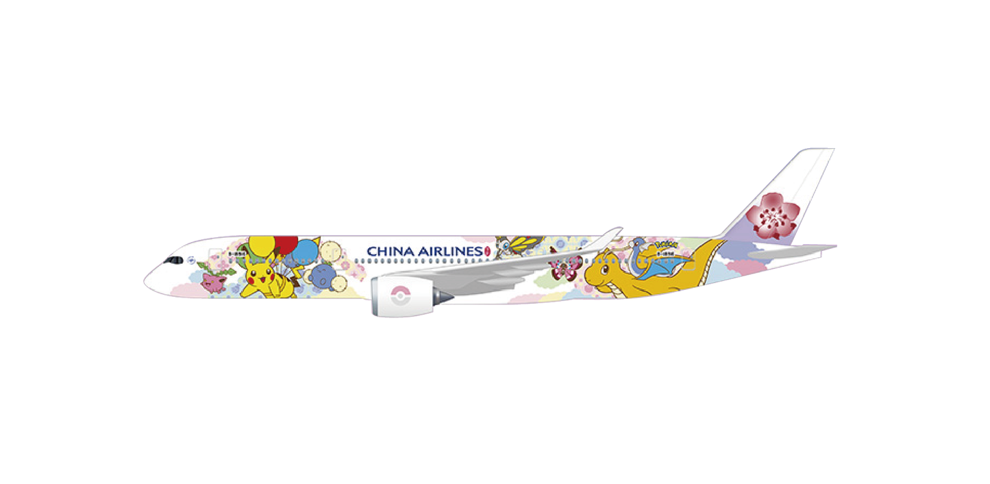 Pre-order 1:400 China Airlines A350-900 “Pikachu Jet” JC Wings
