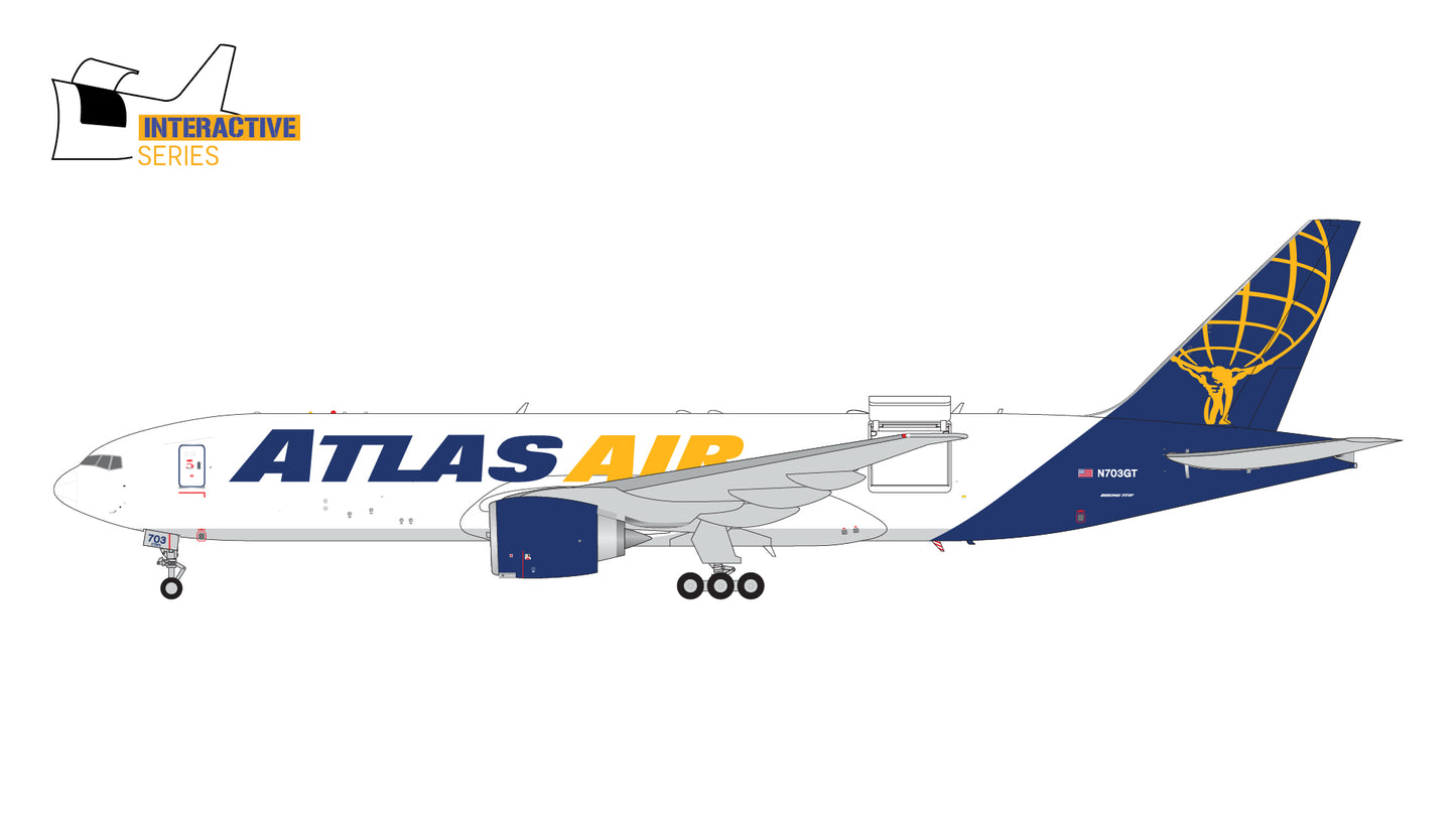 Preorder 1:400 Atlas Air B777-200LRF Interactive Series* Gemini Jets