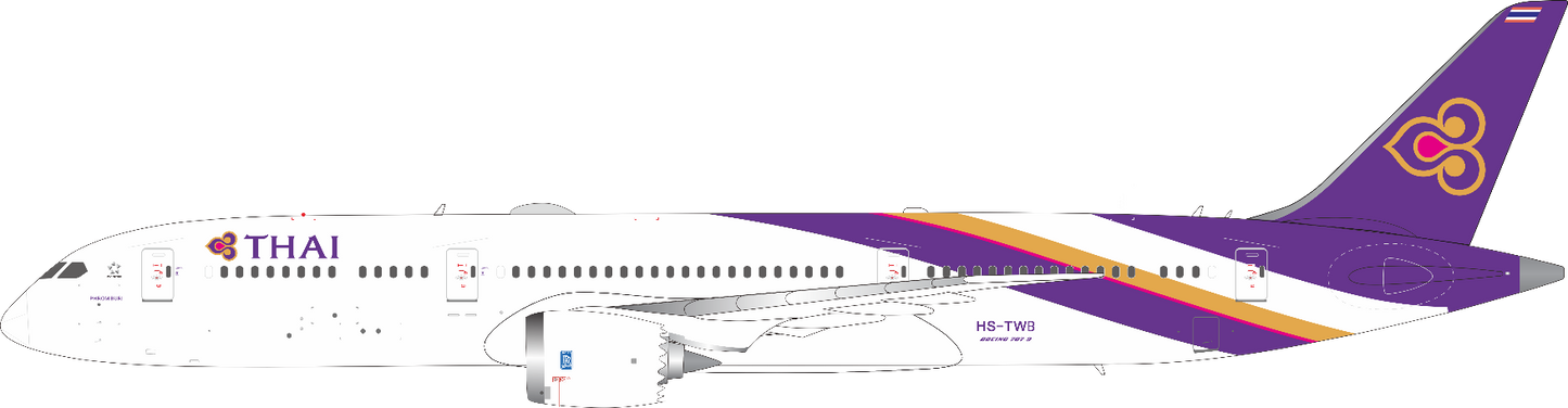 Pre-order 1:400 Thai Airways B787-9 Dreamliner detachable gear Aviation 400