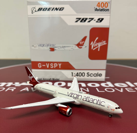 1:400 Virgin Atlantic B787-9 Dreamliner New magnetic detachable landing gear Aviation 400