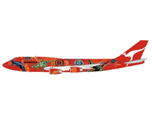 Pre-order 1:400 Qantas Boeing 747-400 “Wunala Dreaming RR engine” JC Wings