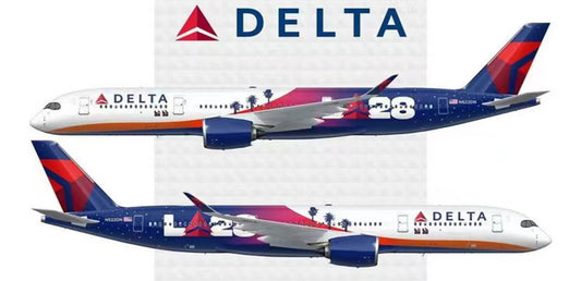 Pre-order 1:400 N522DZ Delta Air Lines Airbus A350-941 "LA28" detachable gear Aviation 400