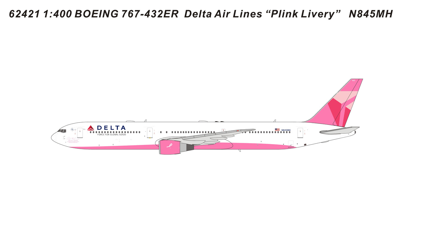 Pre-order 1:400 Delta Air Lines B767-400ER Pink Livery Pandamodel