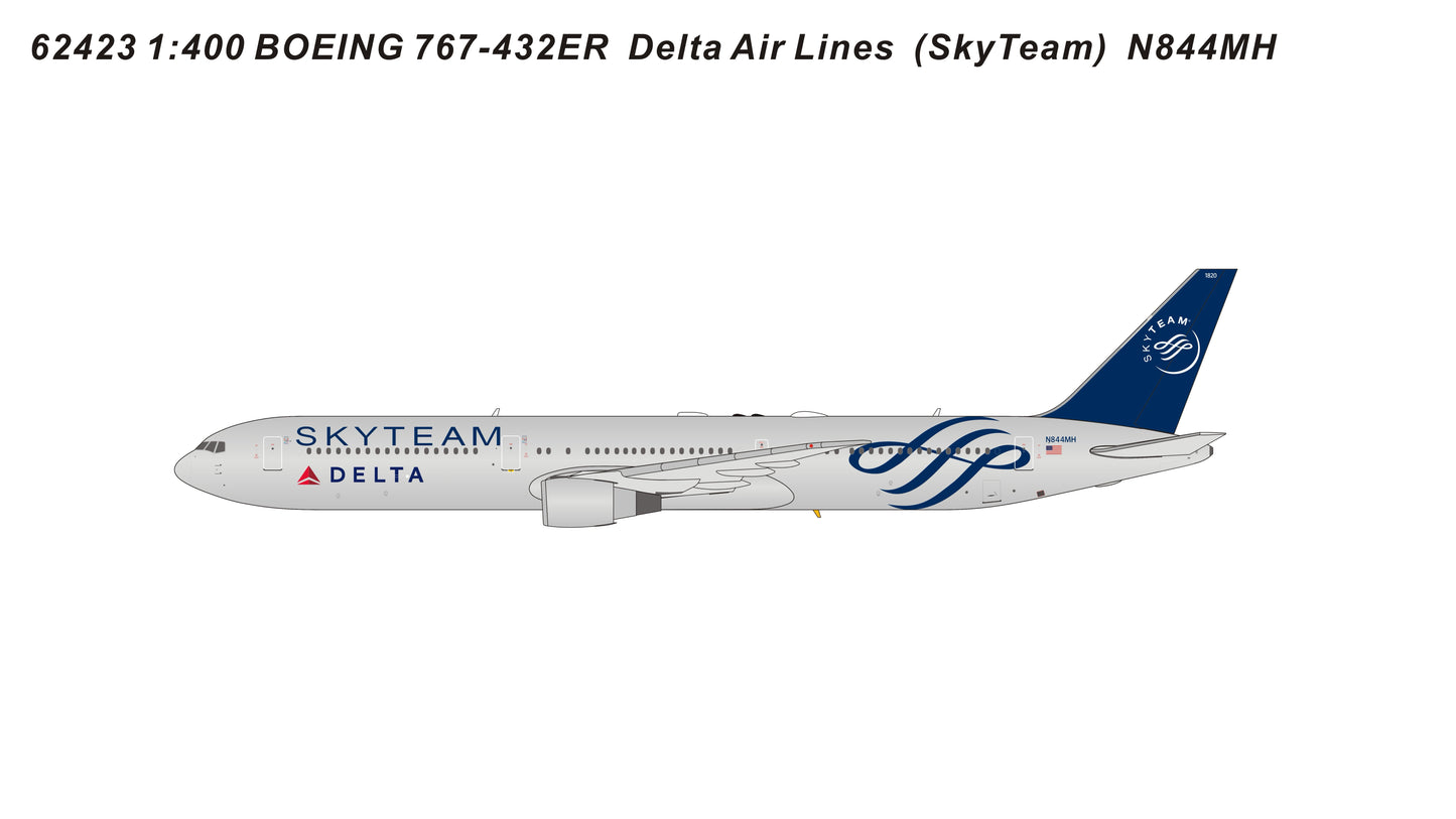 Pre-order 1:400 Delta Air Lines B767-400ER Skyteam Livery Pandamodel