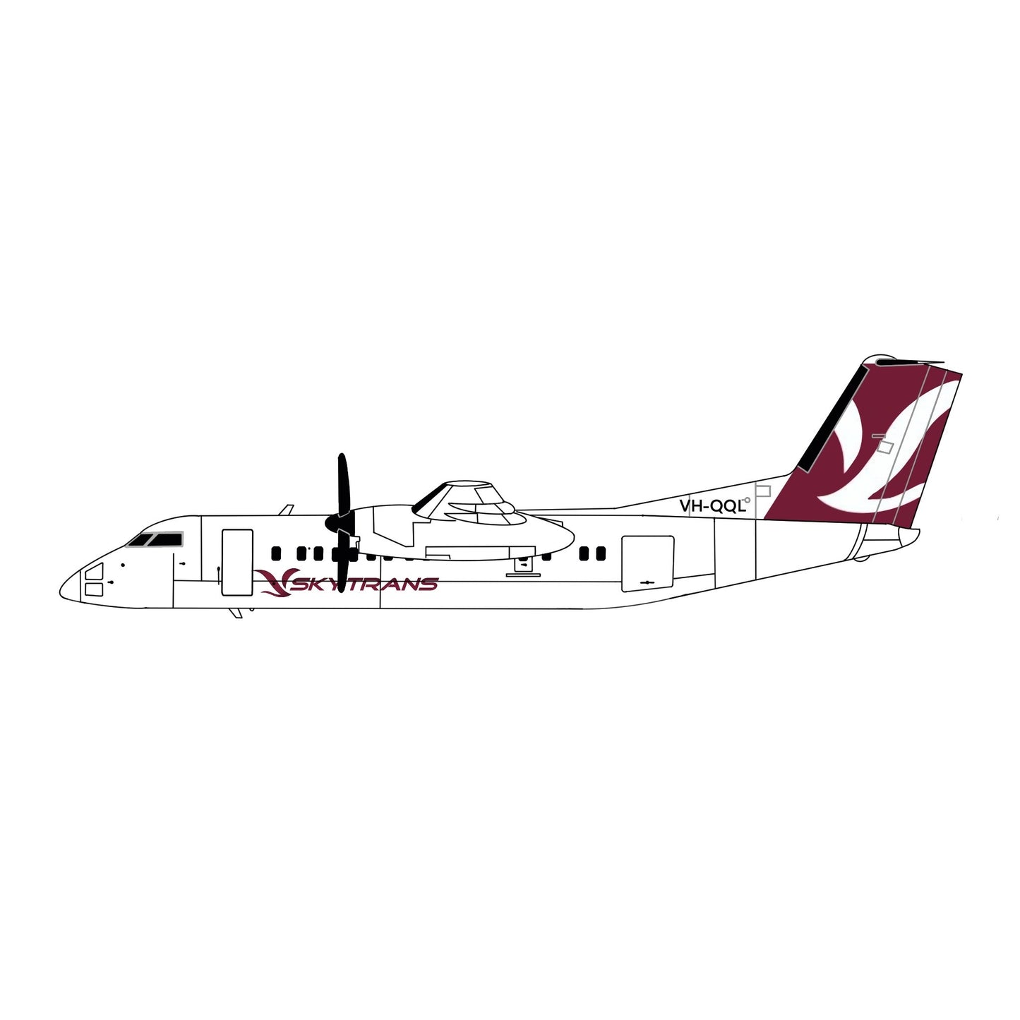 Pre-order* 1:400 Skytrans Airlines Dash 8 Q300 3D Design Deck