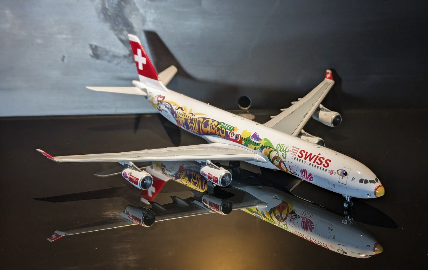1:400 Swiss A340-300 “San Fransisco” HB-JMJ Aviation 400