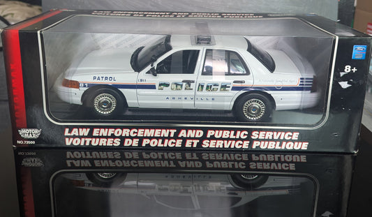 1/18 Ford Crown Victoria Ashville Police Motor Max -Diecast Model Car