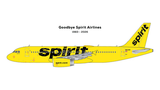 Preorder 1:400 Spirit Airlines A320-200 "Final Revenue Flight" Gemini Jets