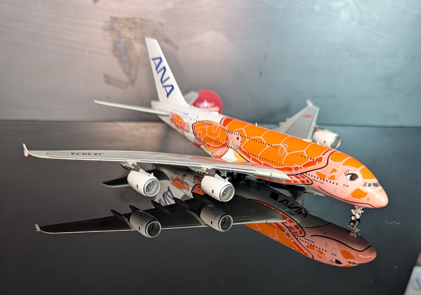 1:400 ANA All Nippon Airways A380-800 "Flying Honu Orange" HX Models