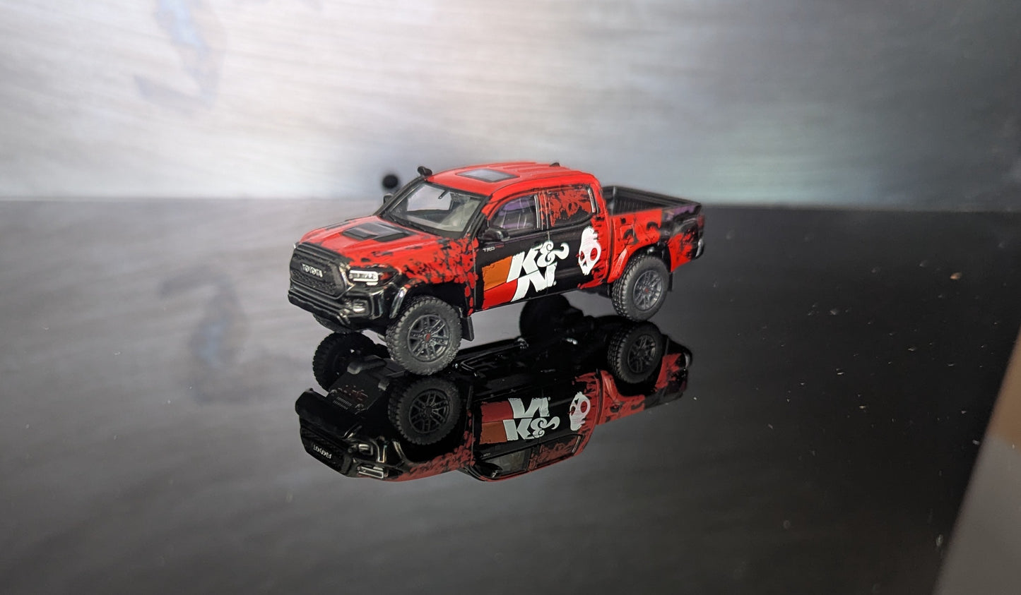 1/64 Toyota Tacoma Red K&N Unique Model -Diecast Model Car