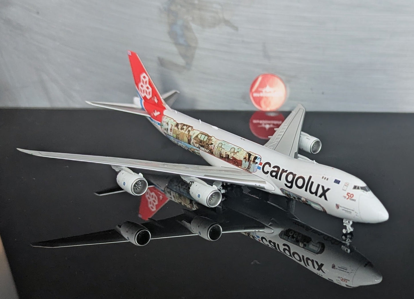 1:400 Cargolux B747-8F "50 Years" YY Wings