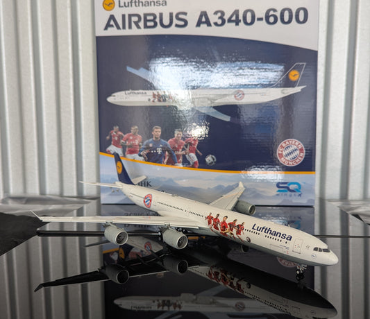 1:200 Lufthansa A340-600 “FC Bayern Munchen” SQ Wings Flaps Down*